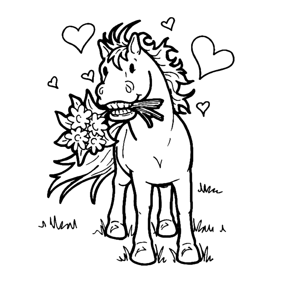 kleurplaten van paarden