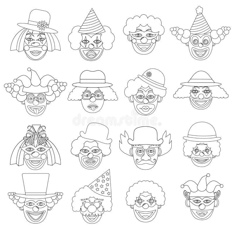 clown kleurplaat
