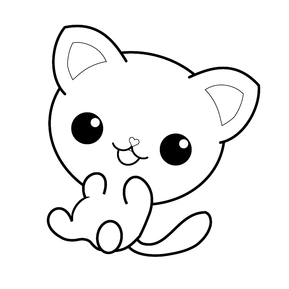kitten kleurplaat