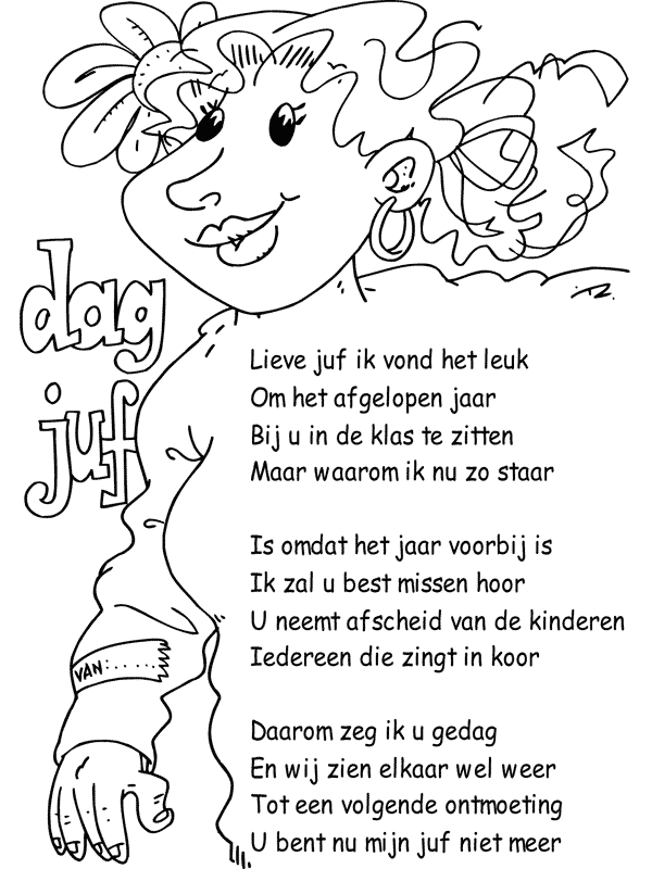 kleurplaat juf