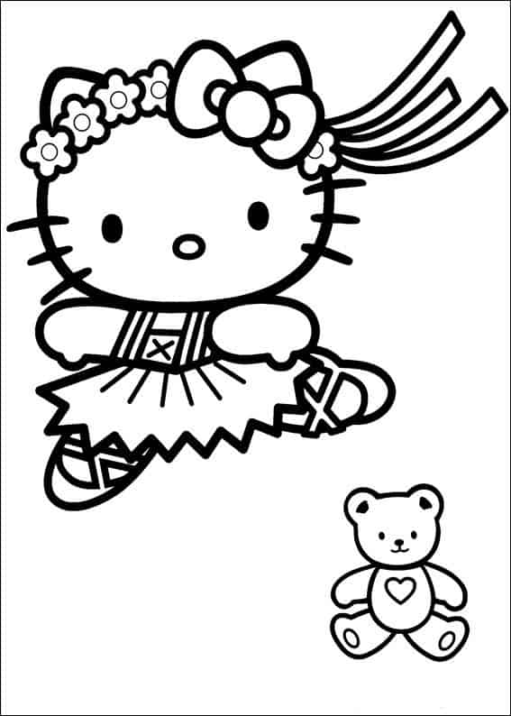 hello kitty kleurplaat