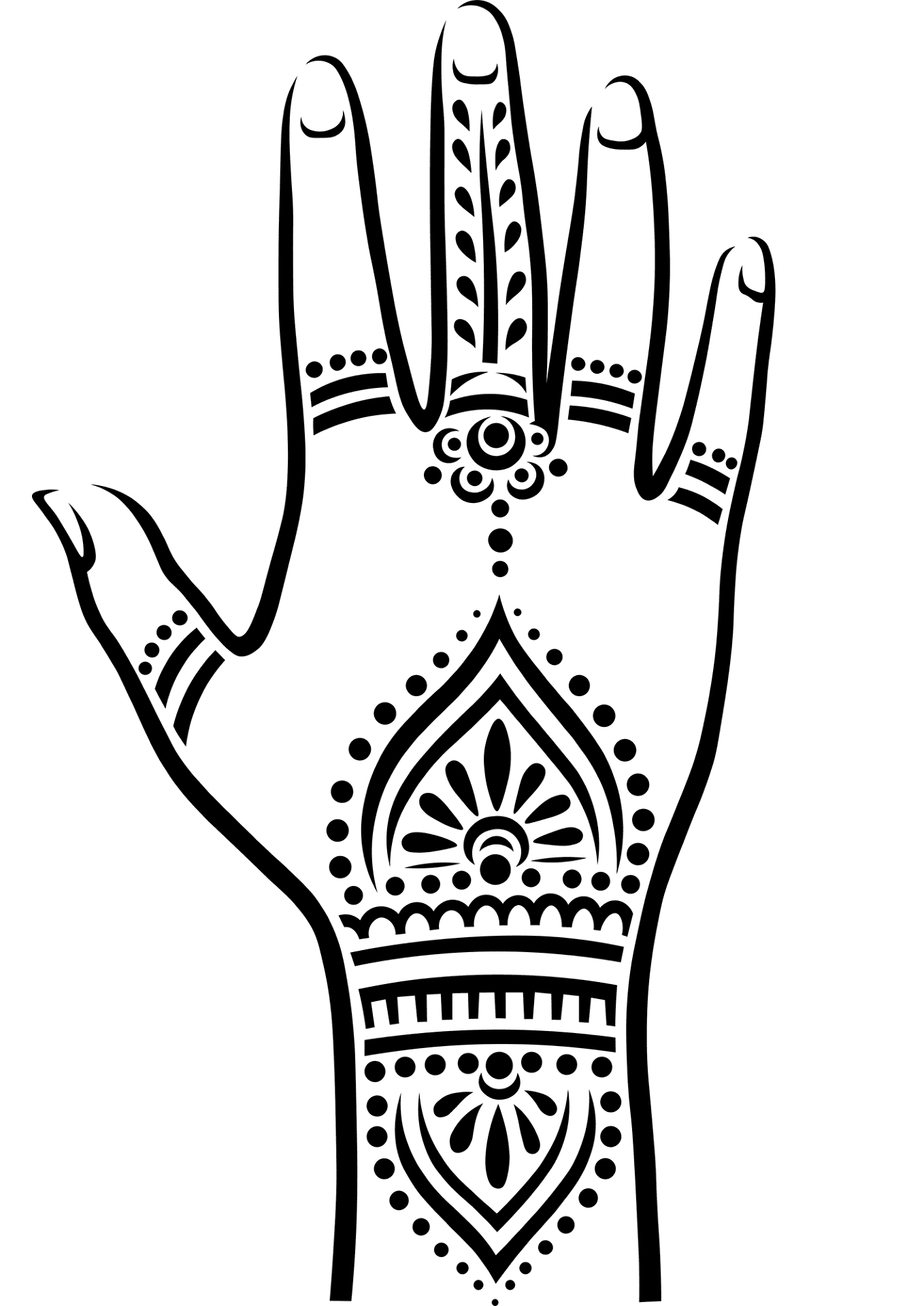 kleurplaat hand