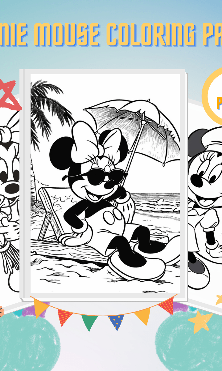 minnie mouse kleurplaat