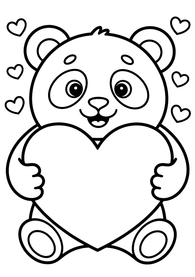 panda kleurplaat